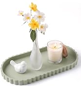 Silicone Bathroom Tray - 12''x5.3'' Oval Vanity Tray for Bathroom Countertop, Kitchen Countertop ...