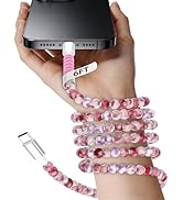 iMangoo USB C to USBC Cable 6ft Long Marble-Pattern Beaded Charger Cord for Carplay Car Play for ...