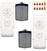 Humpptom 2 Pack Fan Remote Control Kit, Small Size Receiver Ceiling Fan Remote Control Control fo...