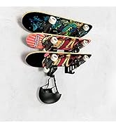 Hikeen Skateboard Rack Wall Mount Skateboard Storage Rack Skateboard Holder, Load Bearing Skatebo...
