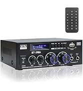 Joengoep BT-398A Stereo Audio Amplifier, Receiver for Speakers Max 900W, 2.0 Channel Stereo Recei...