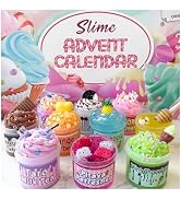 Advent Calendar 2026-24 Days of Surprises with DIY Slime Craft Kit | 10 Slime Pots &amp; 21 Accessori...