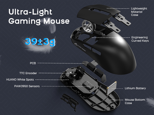 ATTACK SHARK R6 Wireless Gaming Mouse ATTACK SHARK X3 silent mouse wirelessUltra-Lightweight