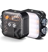 K&amp;F CONCEPT Bi-Color LED Video Light, 2000mAh Rechargeable Portable Camera Lights, CRI 96+, 2500K...