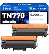 TN770 Black Toner Cartridge Super High Yield with chip Replacement for Brother TN770 TN-770 Toner...