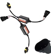 Teybouk 2 PCS CANbus Decoder, 9006/HB4/9012 LED Bulb Anti-Flicker Harness Adapter for Radio Audio...