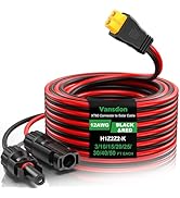 Vansdon 12AWG XT60 Solar Cable- Solar to XT60 Cable 10FT XT60 Adapter Extension Cable for RV Powe...
