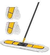 NEWE 24” Commercial Dust Mop, Large Dry Dust Push Broom Indoor, Wide Floor Duster for Laminate, H...