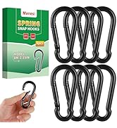 3.15 Inch Spring Snap Hooks 460LBS Capacity, Carabiner Clip, Heavy Duty Rope Connector, Quick Lin...