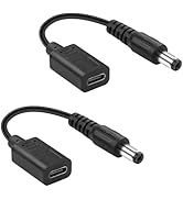 JSADZKJ DC5525 to USB Type C Power Charging Cable 2.5mmx5.5mm DC Male to USB-C Female Power Adapt...