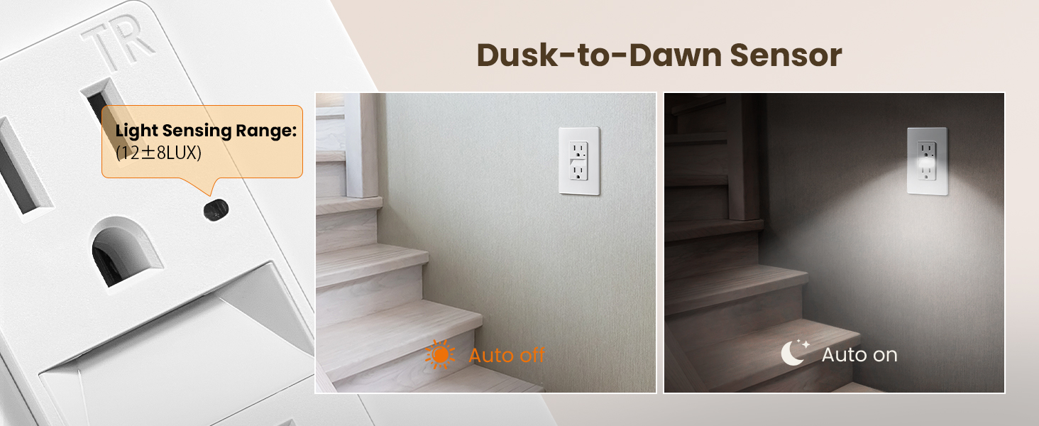 outlet with 6000k nightlight