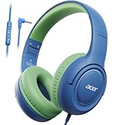 Kids Headphones Wired for School - Over-Ear 85/94dB Volume Limiter, 3.5mm Jack Foldable Stereo So...