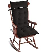 Big Hippo Thick Soft Rocking Chair Cushion Set – Detachable Neck Pillow &amp; Back Support | Comfy Pa...