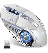 Uciefy Q85 Rechargeable Wireless Gaming Mouse, 2.4G LED Optical Silent Wireless Computer Mouse wi...