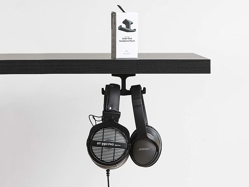 holds two headsets at the same time strong 3m adhesive