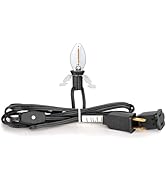 Upgraded Lighting System, 7.2Ft Black Accessory Cord with 1LED C7 Spare Fuse Bulb, Blow Mold Ligh...