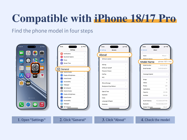 GVIEWIN Case Compatible with iPhone 18 Pro/17 Pro