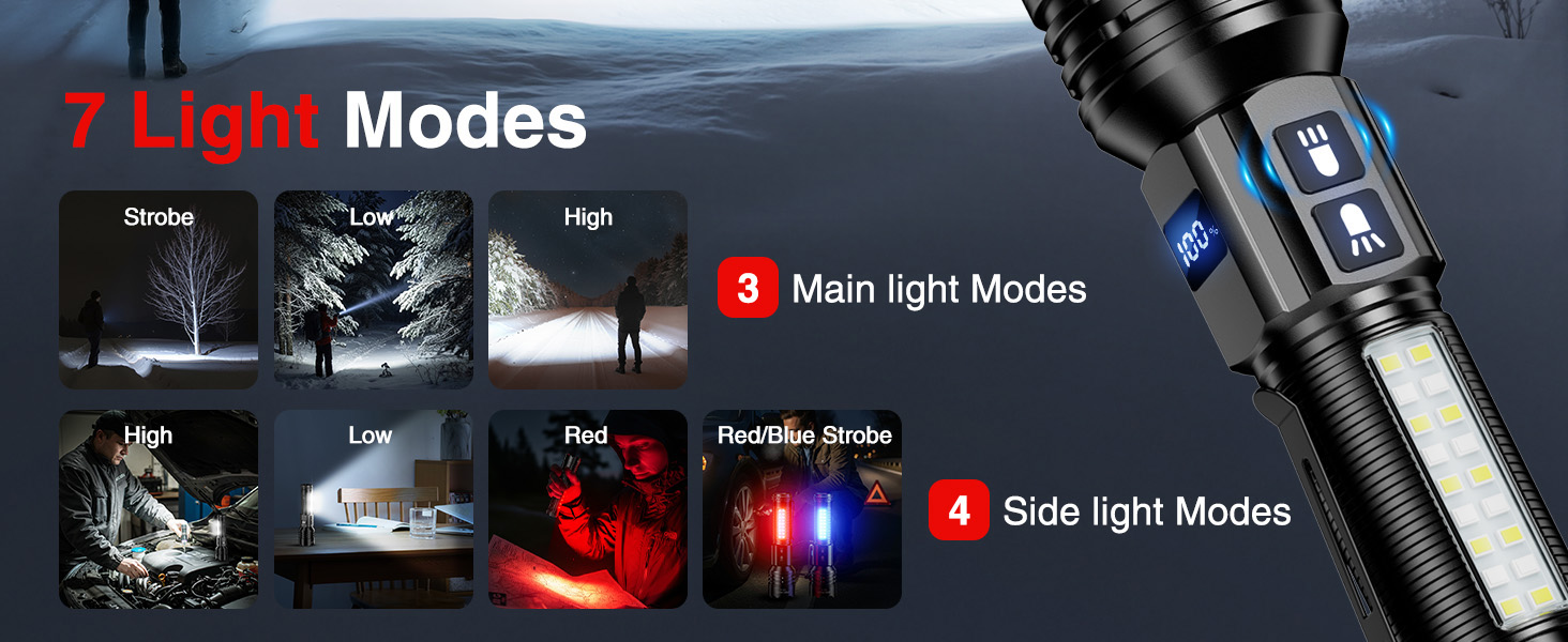 led flashlight rechargeable