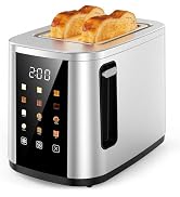 Touch Screen Toaster with Extra-Wide Slots for Bagels and Artisan Bread, Smart Digital, Stainless...
