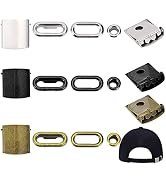 BENECREAT 32 Sets Stainless Steel Hat Cap Buckle with Eyelets, Adjustable Buckles for Backpack St...