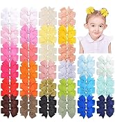 Choicbaby 2.3 Inches Mini Baby Hair Bows 60pcs Grosgrain Ribbon Toddler Hair Accessories with All...