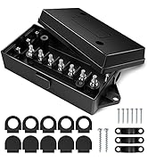 MICTUNING 7 Way Electrical Trailer Junction Box - 7 Gang Trailer Wire Connection Box Weatherproof...