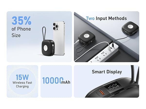 2 Built-in Cables | 20W | Smart Display