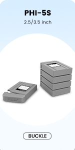 ORICO External Hard Drive Case for 3.5 Inch HDD/SSD 5 Packs Portable Hard Drive Carrying Protective ...