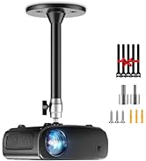 DAWASAPAT Mini Ceiling Projector Mount Bracket- Adjustable Tilt&amp;Swivel Hanging Projector Holder W...