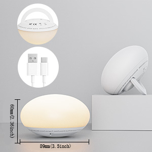 Series of product photos showing smart wifi-enabled lamp or light device in white, featuring spherical and cylindrical components. Multiple views display installation and control features.