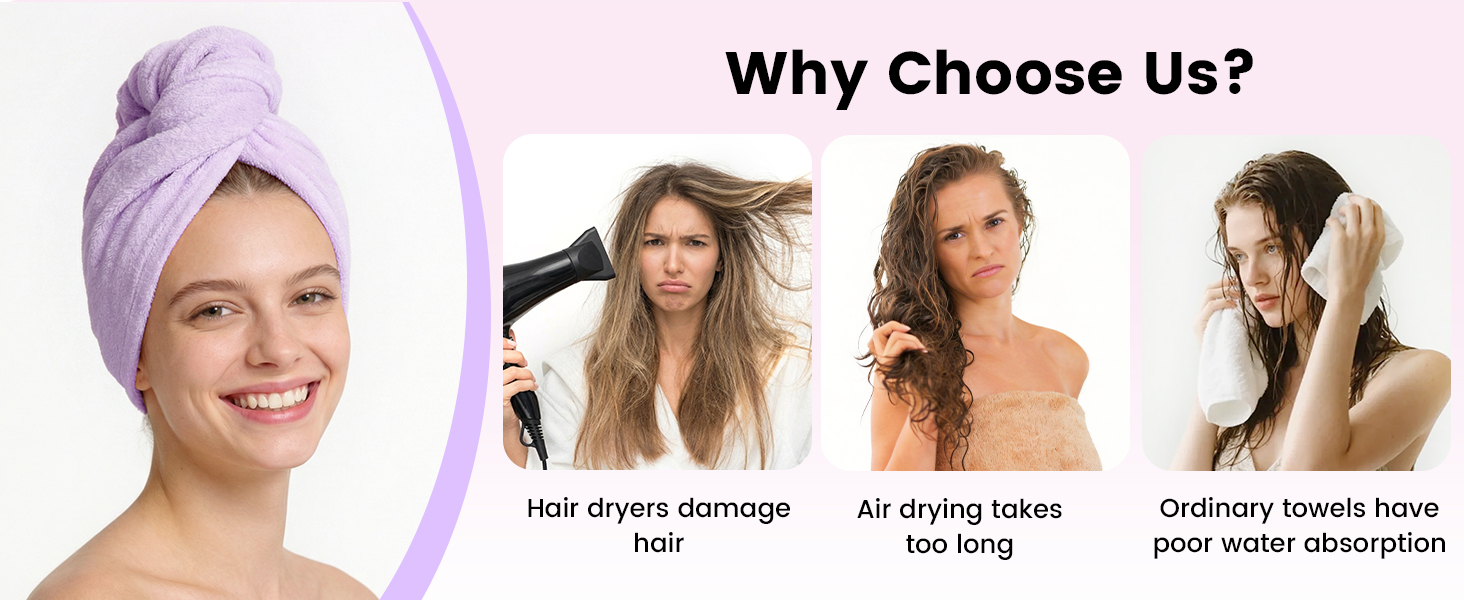 Microfiber Towel: Cuts Hair Drying Time by 60%