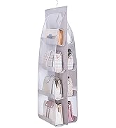 MURRI&amp;MURRDI 1 Pack Hanging Handbag Organizer for Closet, Purse Storage Holder with 8 Easy Access...
