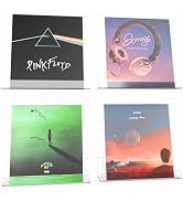 XIANG YXWO 4 Pcs 7 Inch Vinyl Record Shelf Wall Mount Clear Acrylic Album Record Holder Display M...