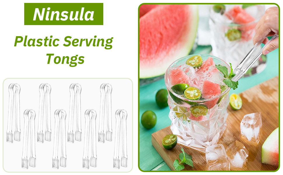 8 PCS Plastic Serving Tongs