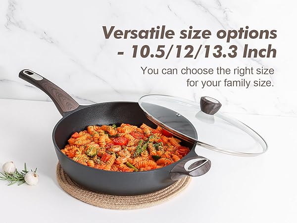 10.5 12 11 14 13 inch frying pan with lid