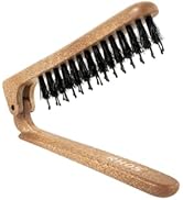 RHOS Boar Bristle Foldable Hair Brush, Portable Edge Brush, Lipstick-sized Slick Back Brush for O...