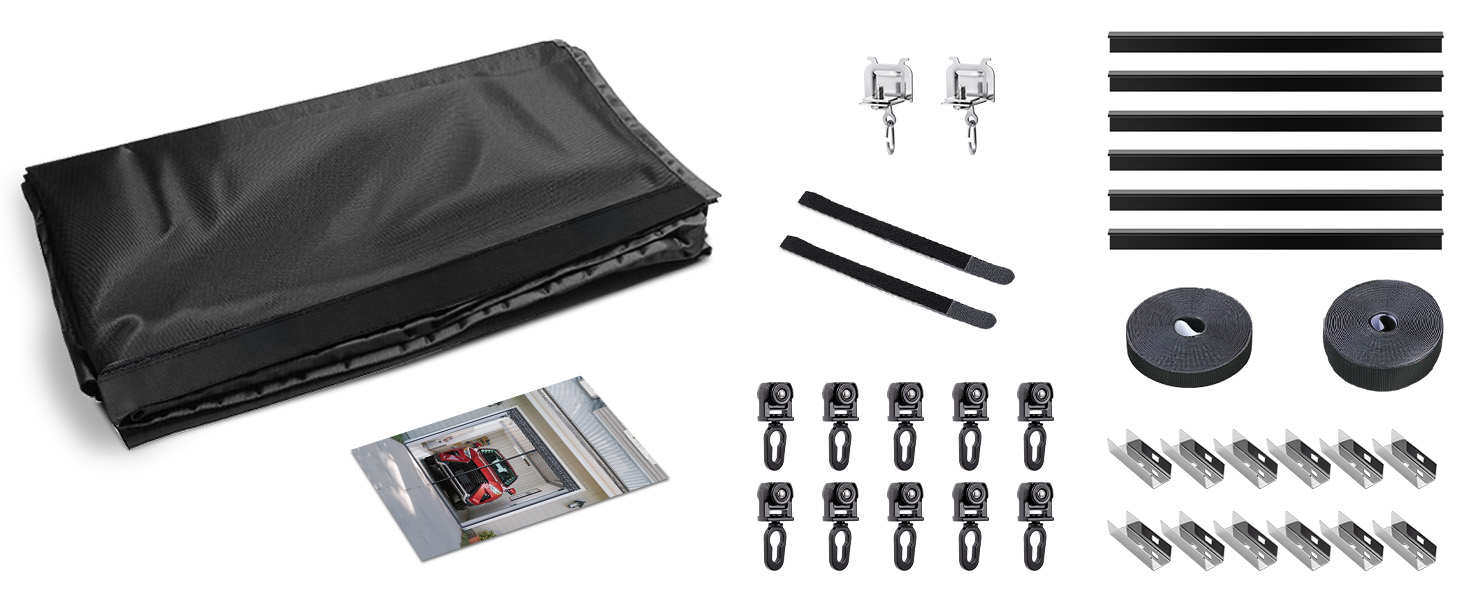 garage door screen with magnetic closure