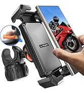 LISEN Motorcycle Phone Mount Holder, [1s Quick Lock Anti Shake] Bike Phone Mount, 360° Rotatable ...