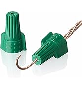 Dicio Winged Ground Wire Connectors Nuts with Hole 100PCs Green Wire Connector Electrical Caps,Ul...