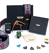 Stage Rocker Guitar Accessories Gift Box for Acoustic and Electric Guitars, Guitar Strap, Picks, ...