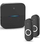 AIDA Lighted Wireless Doorbell, Home Waterproof Doorbell 1,000ft Range, 5 Volume Levels with 58 D...