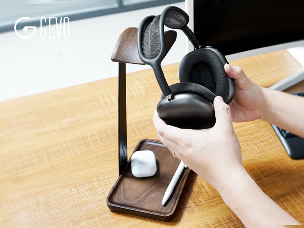 walnut headphone holder