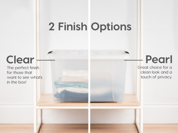 2 finish options clear pearl