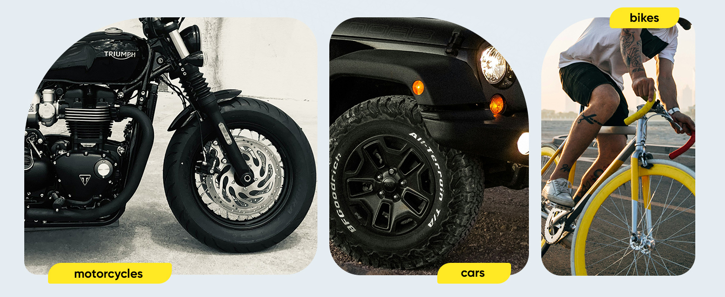 PSI gauge is for cars, trucks, motorcycles, and more