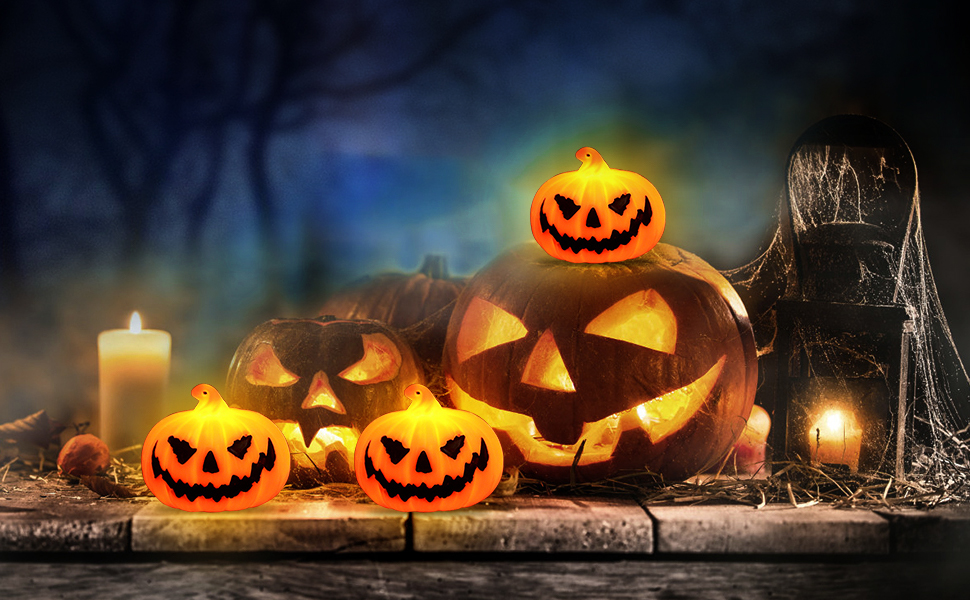3 Pumpkin Lanterns-B