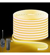 Lucienstar Neon Rope Lights 32.8ft, 3000K Warm White Dimmable LED Strip Lights, 24V Flexible Cutt...
