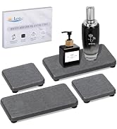 4PCS Water Absorbing Stone Tray for Sink, Fast Drying Stone Sink Tray, Water Absorbent Diatomite ...