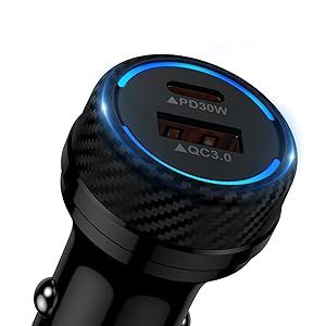 samsung s24 ultra car charger usb c cigarette lighter adapter fast charger iPhonea15 a14 car adapter