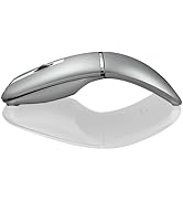 Arc Bluetooth Mouse, Ultra-Slim Rechargeable Rotating Wireless Curved Mouse, Dual Mode (BT5.0/3.0...