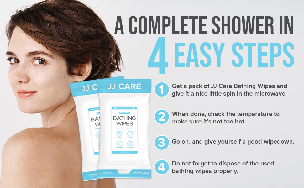 bathing wipes, body wipes for adults, adult wipes, body cleansing wipes, rinse free wipes
